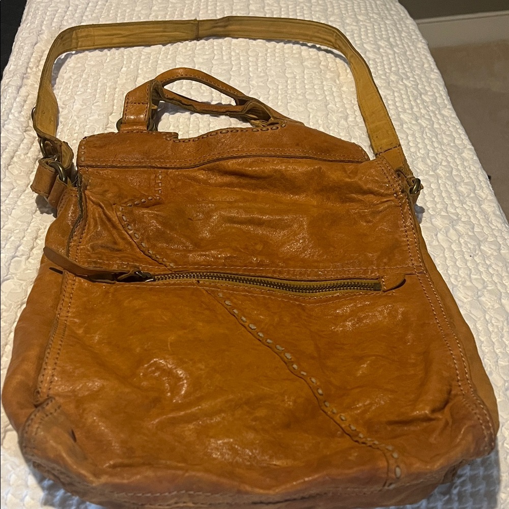 Lucky brand leather crossbody, tote
